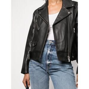 Anine Bing Benjamin Moto Jacket black NWT size XS